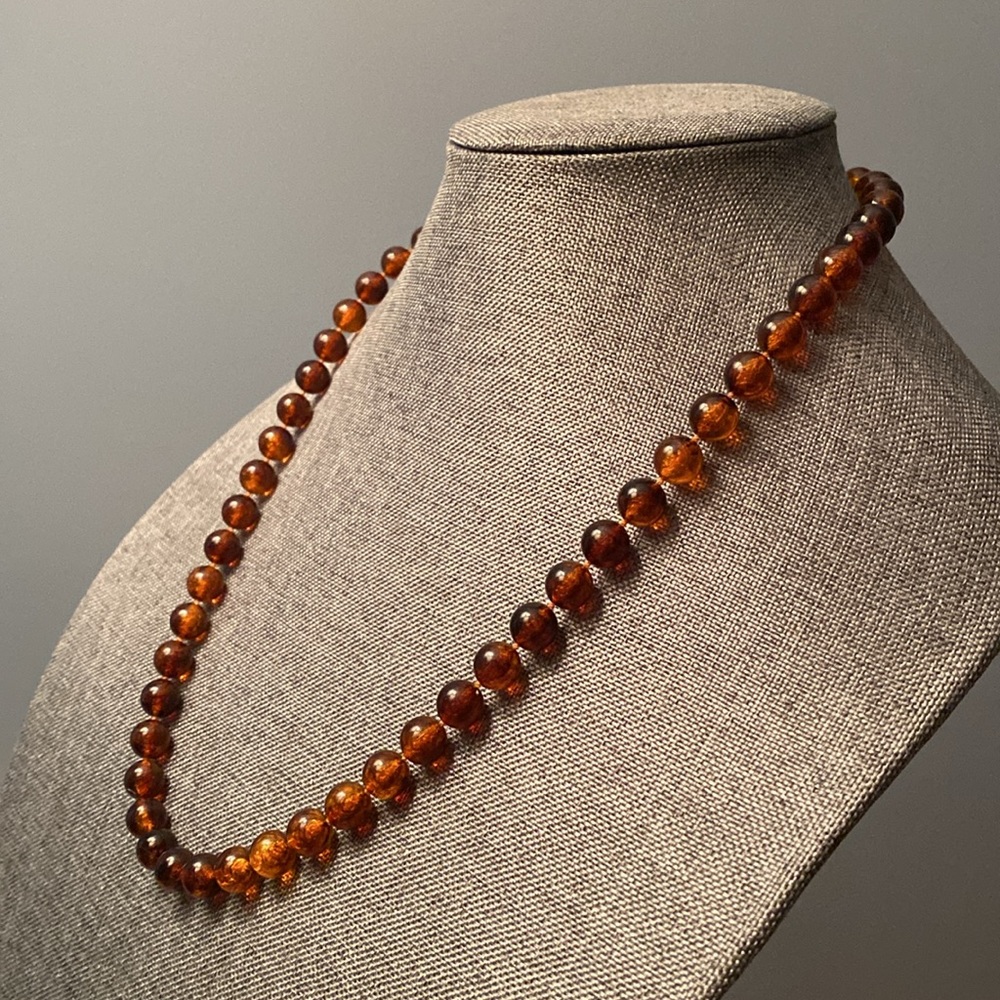 Vintage Faux Amber Necklace